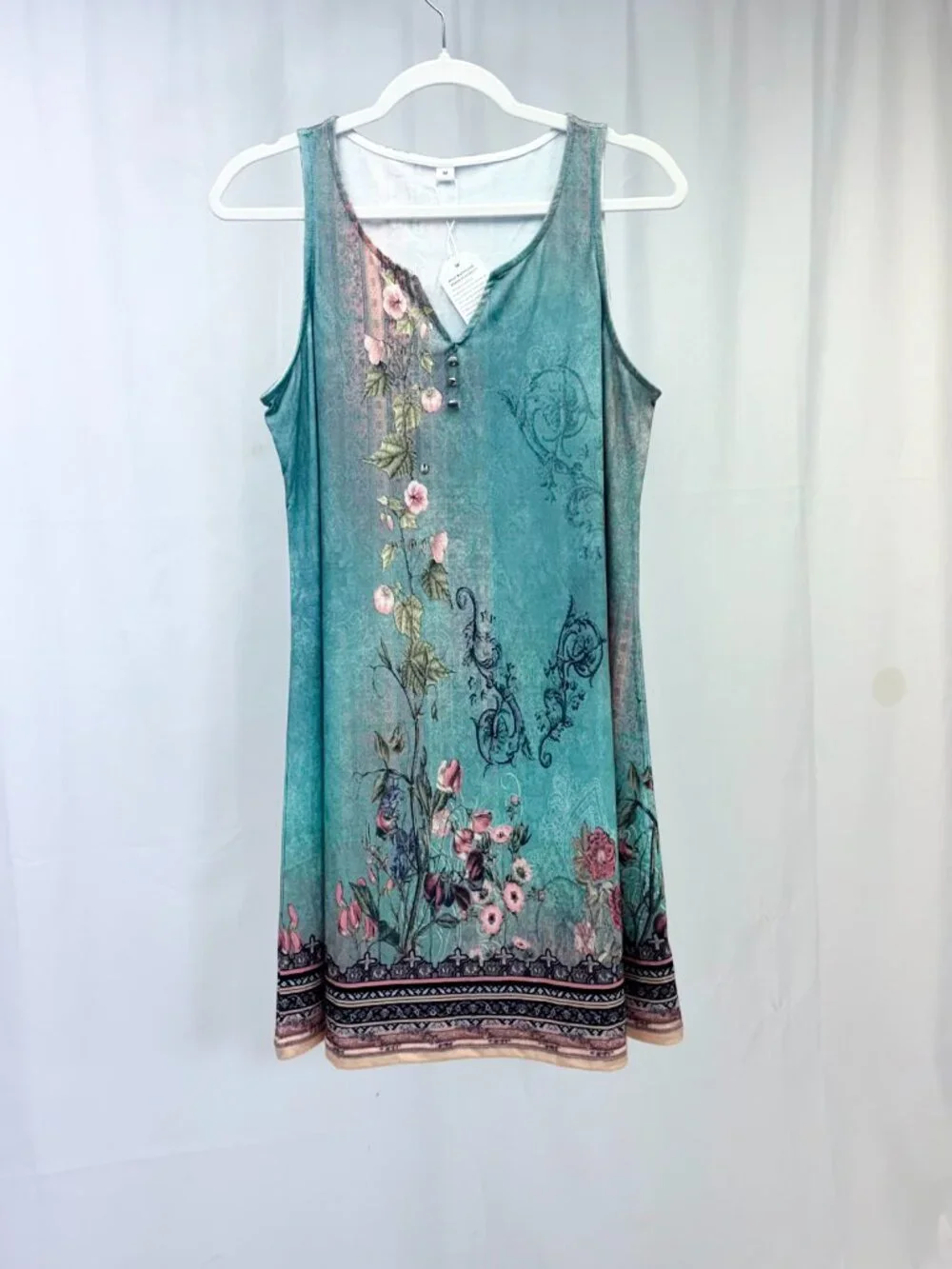 Made With Heart Women's Boho Summer Sun Dress Medium - Picture 3 of 13